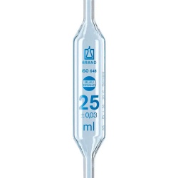 Пипетка Мора Brand BLAUBRAND 0,5 мл, класс AS, с одной меткой, синяя градуировка, стекло