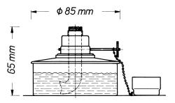 Горелка Bochem спиртовая, 150 мл, нержавеющая сталь(схема)