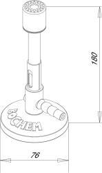 Горелка Bochem Бунзена, пропан(схема)