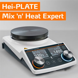 Новая магнитная мешалка Heidolph Hei-PLATE Mix 'n' Heat Expert - продуманный функционал для беззаботного перемешивания и нагрева