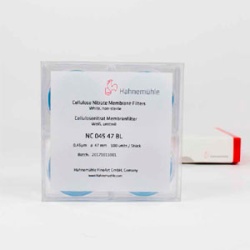 Мембранные фильтры Hahnemühle из нитроцеллюлозы, 0,2 мкм, Ø 50 мм, нестерильные, белые
