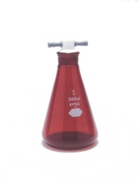 Колба коническая Kimble 125 мл, 22, с пробкой из PTFE, темное стекло RAY-SORB