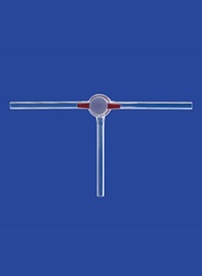 Кран трехходовой Lenz NS24, диаметр отверстия 4,0 мм, PTFE