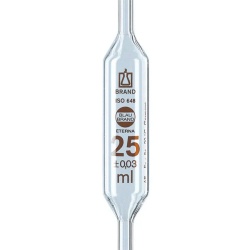 Пипетка Мора Brand BLAUBRAND ETERNA 2 мл, класс AS, с одной меткой, коричневая градуировка, стекло